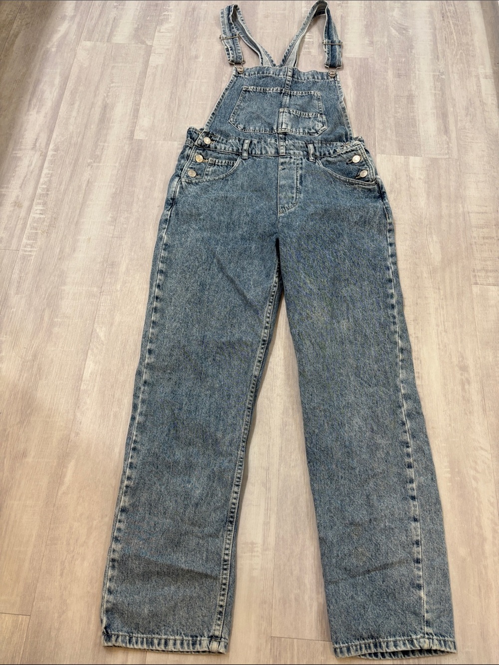 We The Free Women’s Blue Straight-Leg Denim Overalls X Small